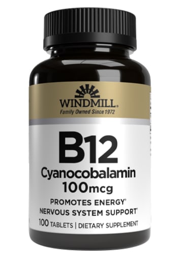 Vitamin B12 (Cyanocobalamin) 100 mcg