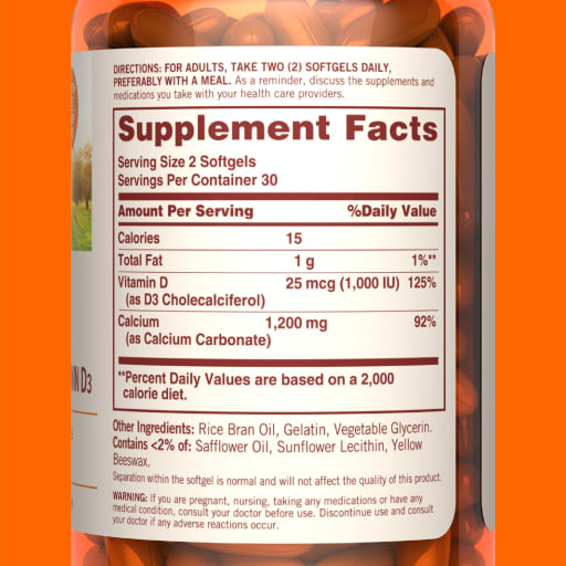 Calcium 1200 mg Plus Vitamin D3