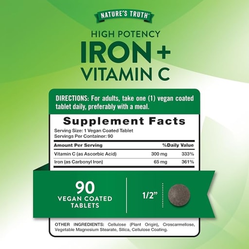 Iron 65 mg with Vitamin C