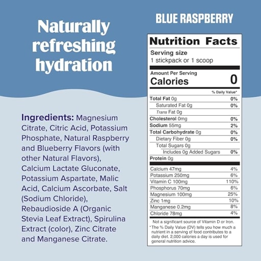 Electrolyte Powder Sticks (Blue Raspberry)