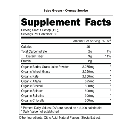 Babe Organic Greens (Orange Sunrise)