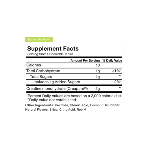 Creatine Chews (Lemon Lime Flavor)