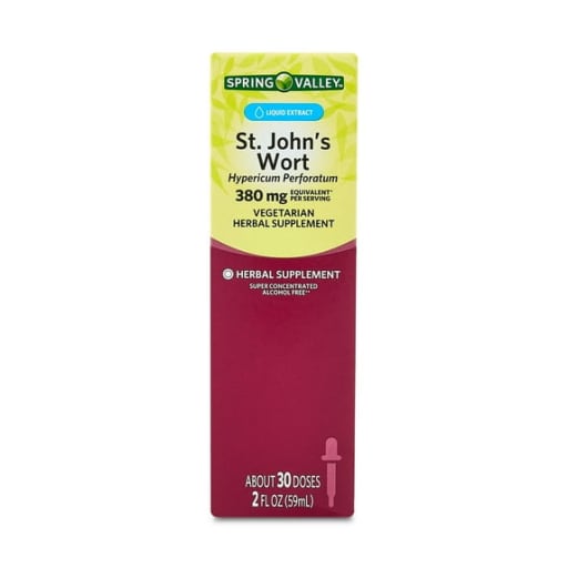 St. John's Wort Vegetarian Herbal Supplement Liquid Extract 380 mg