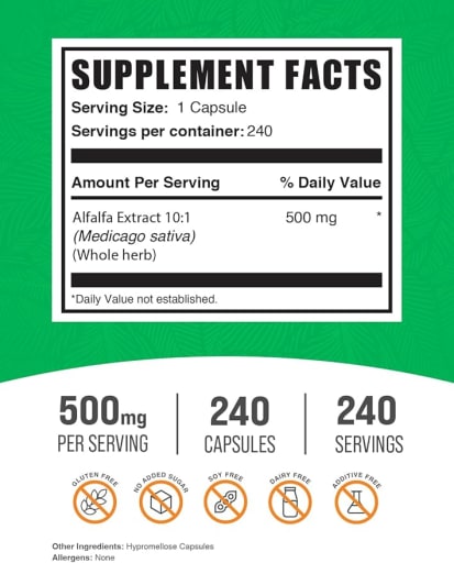 Alfalfa Extract Veg Capsules