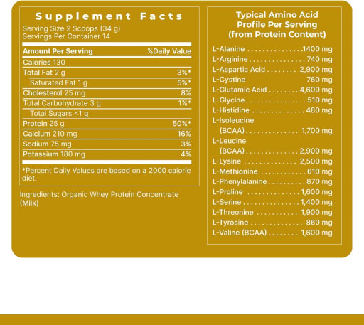 100% Organic Whey Protein