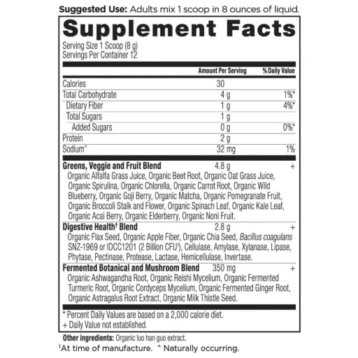 Organic Super Greens (Bloat Relief)