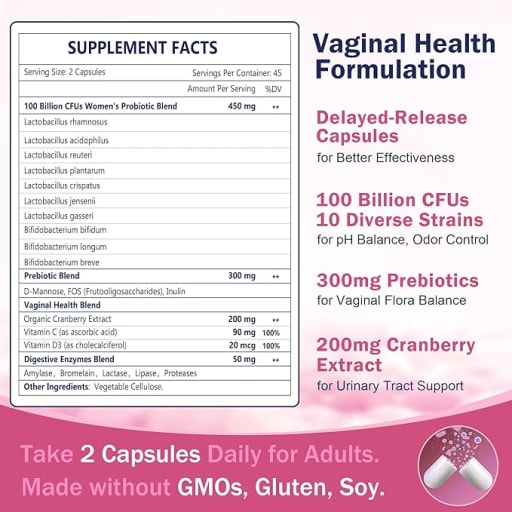 Vaginal Probiotics 100 Billion CFU