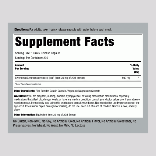 Gymnema Sylvestre 600 mg
