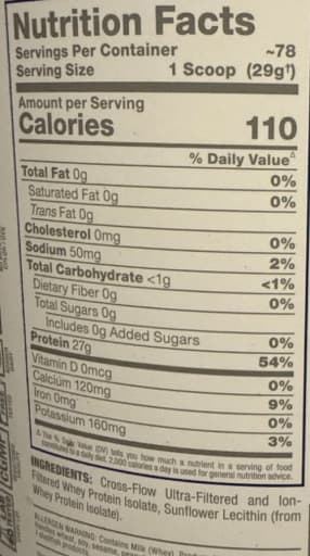 IsoNatural Natural Pure Whey Protein Isolate (Unflavored)