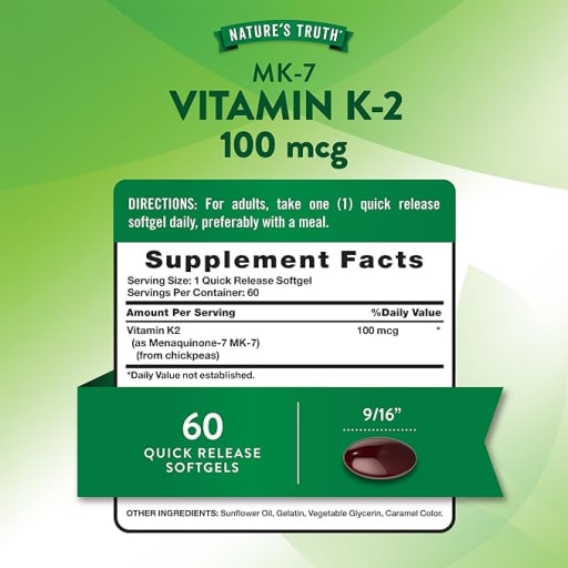 MK-7 Vitamin K-2 100 mcg