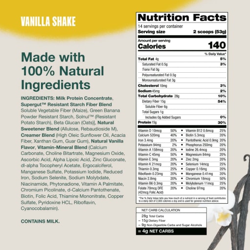 The Gut Healthy Prebiotic Shake (Vanilla)