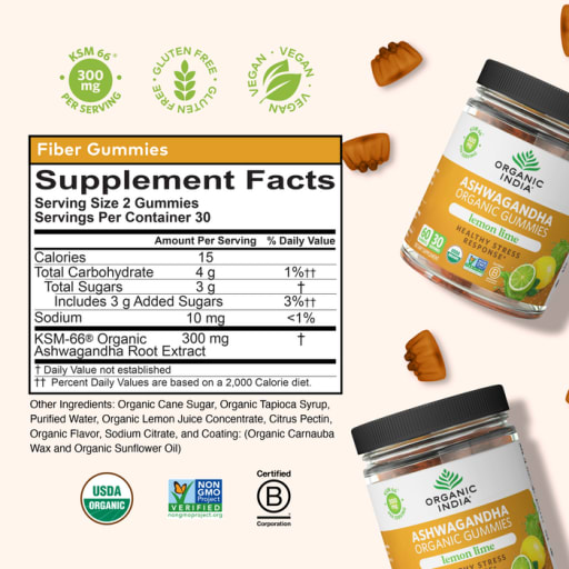 Ashwagandha Organic Gummies (Lemon Lime)