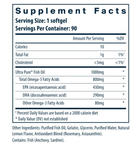 Ultra Pure® Fish Oil 800 Triglyceride