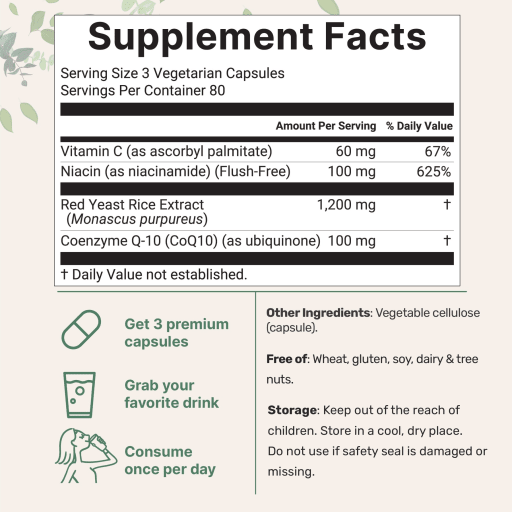 Red Yeast Rice 1200 mg with CoQ10 & Niacin