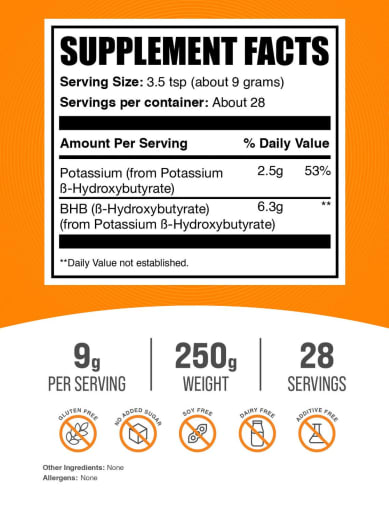 BHB Beta-hydroxybutyrate (Potassium) Powder
