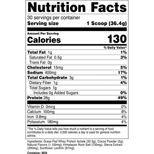 100% Grass-Fed Whey Protein Isolate (Chocolate Chip Banana Bread)