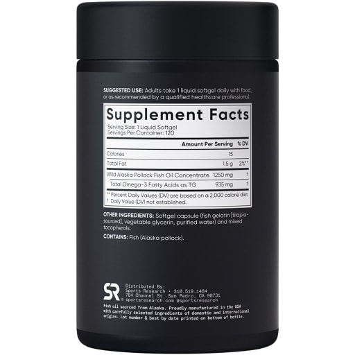 Alaskan Omega-3 Fish Oil Triple Strength 1250 MG