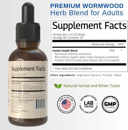 Wormwood Black Walnut Cloves Plus