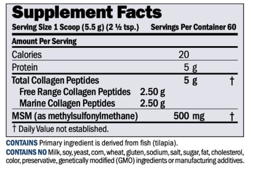Marine & Free Range Collagen Peptides™ with MSM
