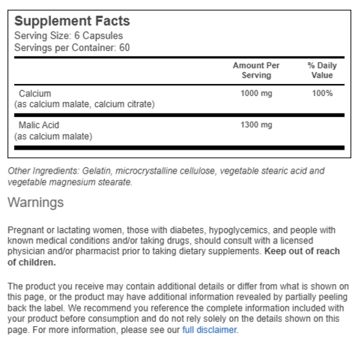 Calcium Citrate & Malate