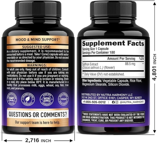Saffron Extract 88.5 mg