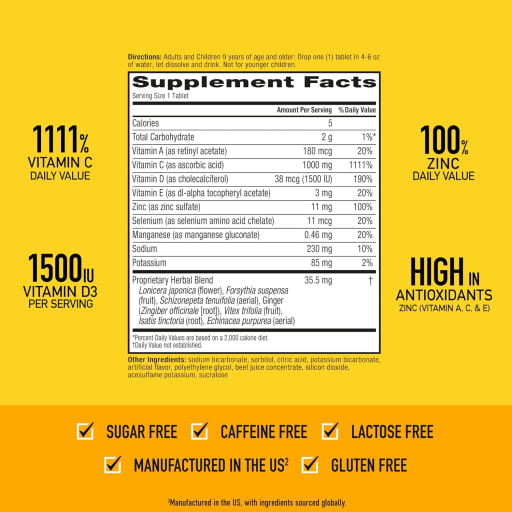 Airborne Original Effervescent Tablets (Zesty Orange)