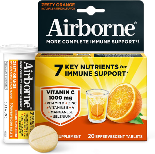 Airborne Original Effervescent Tablets (Zesty Orange)