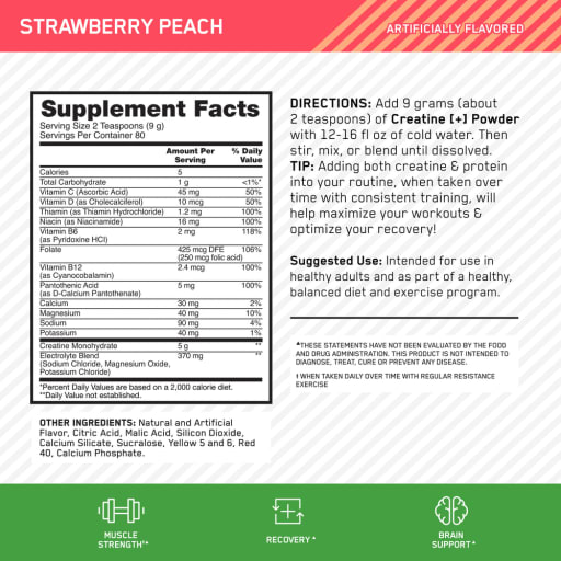 Creatine+ (Strawberry Peach)