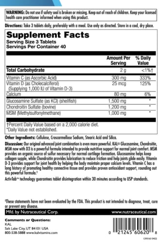 Glucosamine Chondroitin MSM D-3