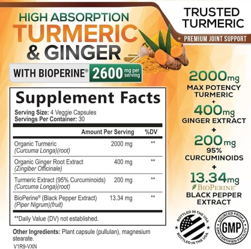 Turmeric & Ginger 2600 mg
