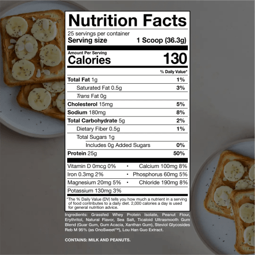 Grass Fed Whey Isolate Protein (Peanut Butter Banana)