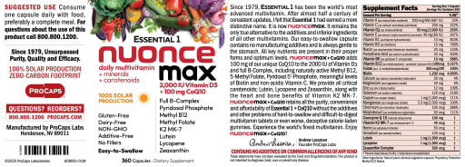 Essential-1 Nuonce D3 2000 IU & CoQ 10 100 mg