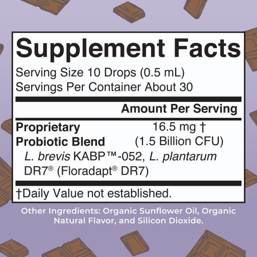 Organic Women's Precision Probiotic Stress & Cognition Liquid Drops (Chocolate)