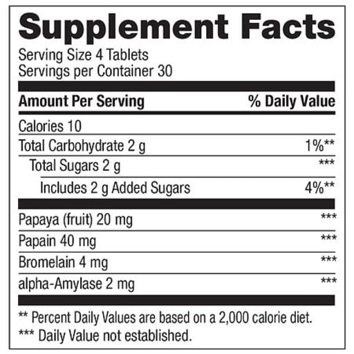Chewable Papaya Enzyme Complex Tablets