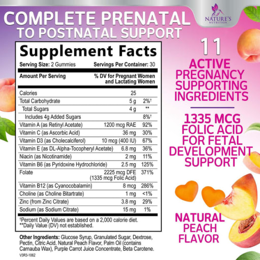 Prenatal Multivitamin With Folic Acid Gummies