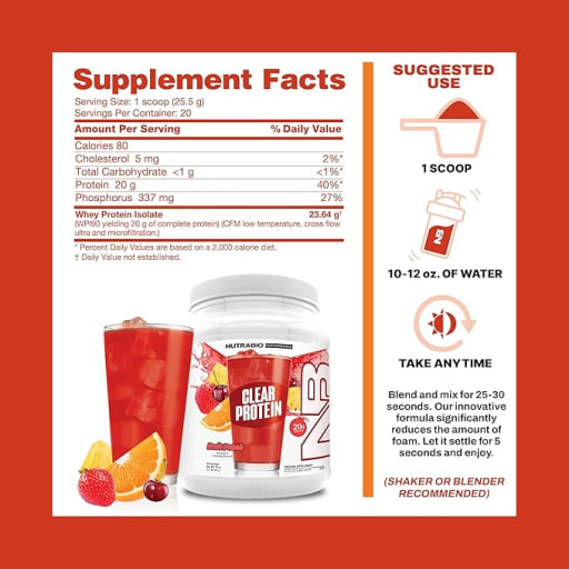 Clear Protein Powder (Fruit Punch)
