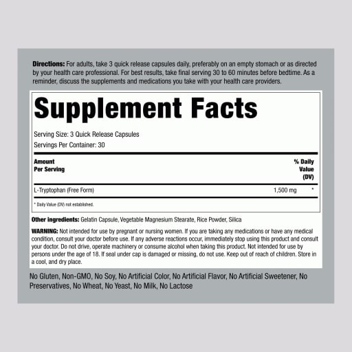 L-Tryptophan 1500 mg