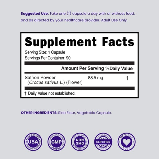 Saffron Pure Extra 88.5 mg