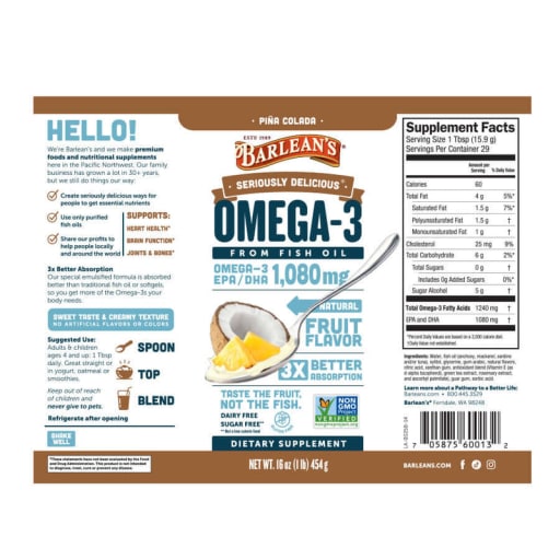 Seriously Delicious Omega-3 1080 mg (Pina Colada)
