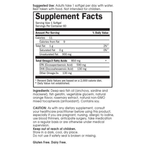 Supercritical Omega-3 Fish Oil Daily Maintenance (Orange)