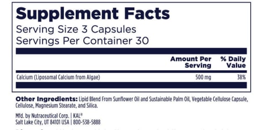 Liposomal Calcium 500 mg