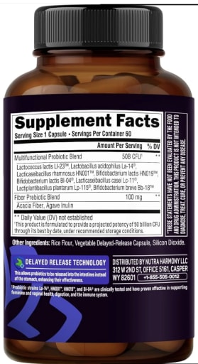 Probiotics for Women + Prebiotics & Fiber