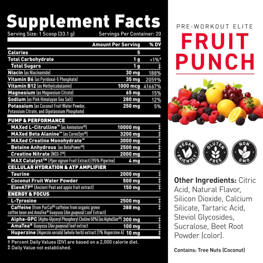 Pre-Workout Elite Series (Fruit Punch)