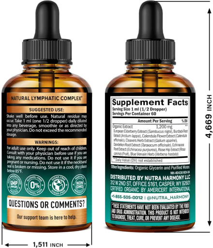 Organic Lymphatic Support Liquid Drops