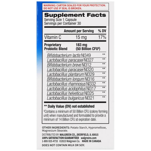Free + Pure Probiotic 50 billion CFU
