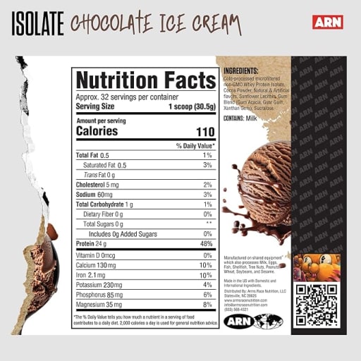 Isolate Whey Protein (Chocolate Ice Cream)