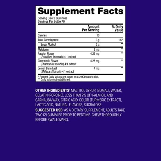 Sugar Free Adult Melatonin Gummies