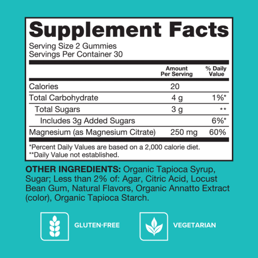 Extra Strength Magnesium Citrate Gummies 250 mg