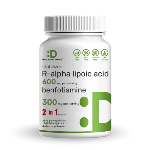 R Alpha Lipoic Acid 600 mg with Benfotiamine 300 mg