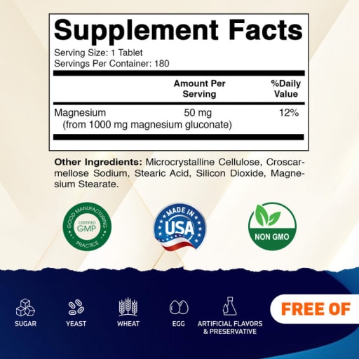 Magnesium Gluconate 1000 mg
